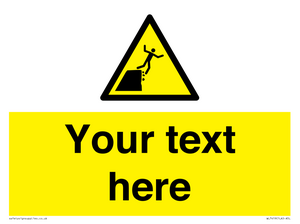 Custom Warning unstable cliff edge